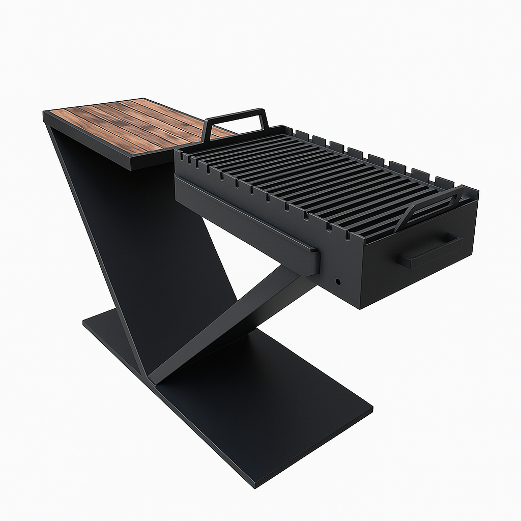 Z-Frame Modern Steel Barbecue Stand – Handcrafted in Cape Town